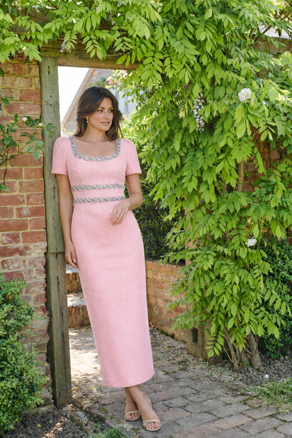 Isabelle Pink Embellished Dress