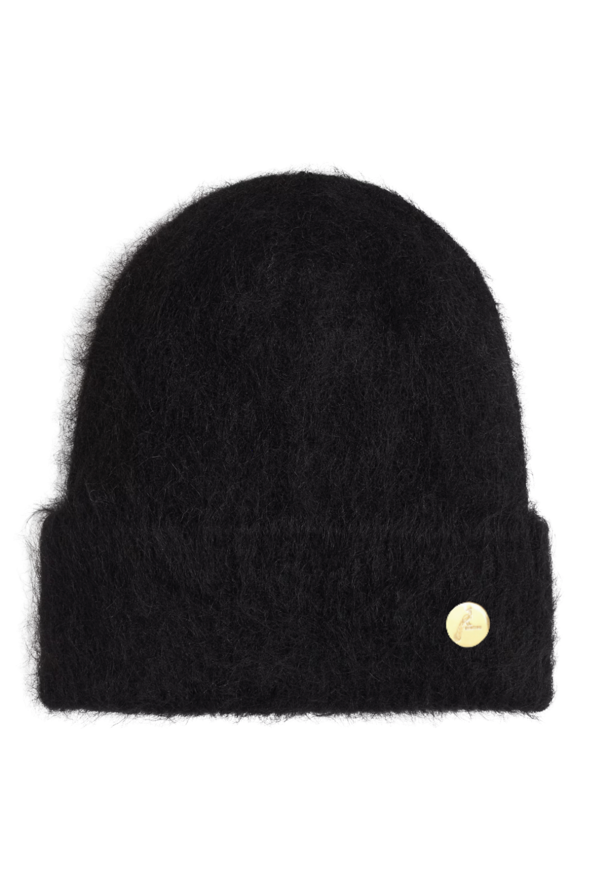 Mohair Black Beanie