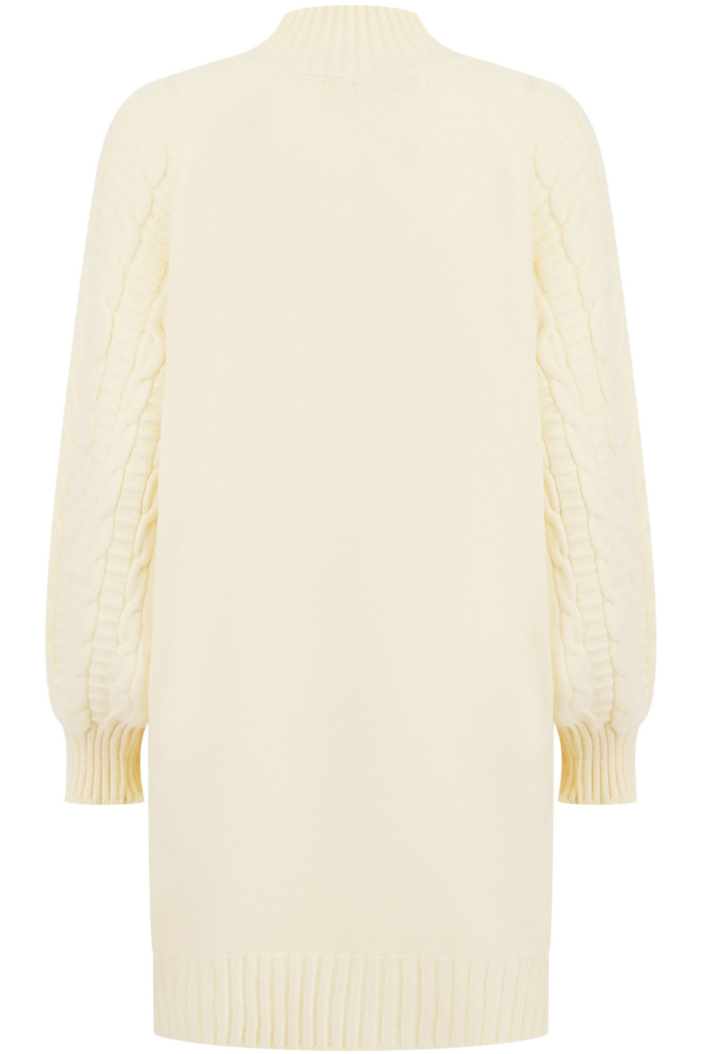 Woodstock Cable Knit Jumper Dress - Cream