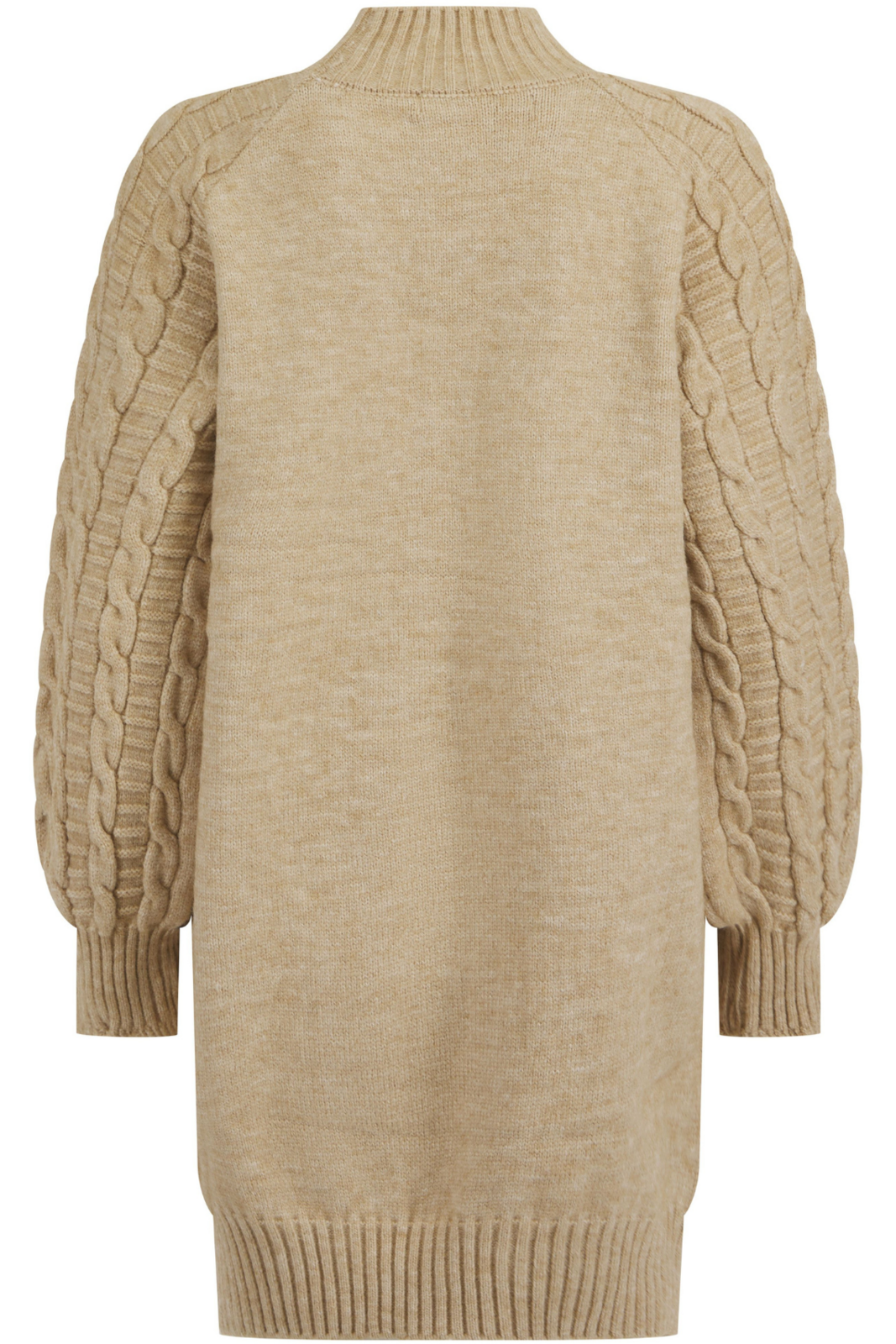 Woodstock Cable Knit Jumper Dress - Camel
