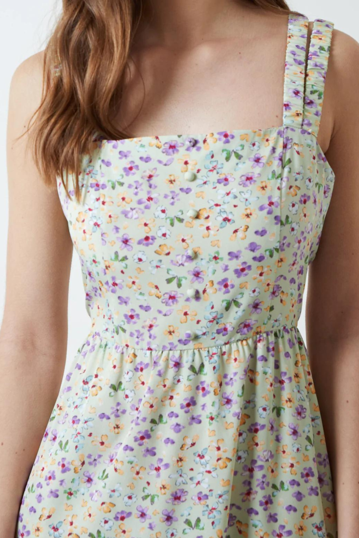 Floral Double Strap Maxi Dress - Multicoloured