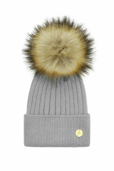 Arundel Cashmere Pom Pom Hat - Grey