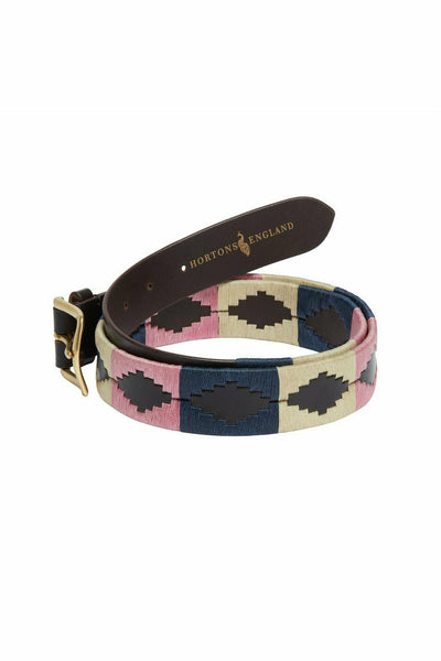 Cowdray Polo Belt - Navy Cream Pink