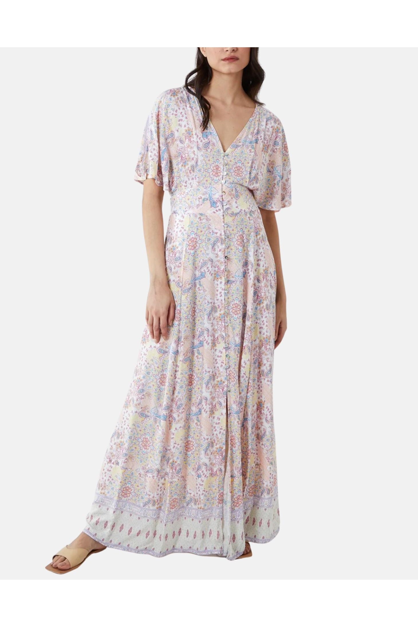 Paisley Long Dress Pink