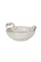 Off White Ceramic Bowl with Handles