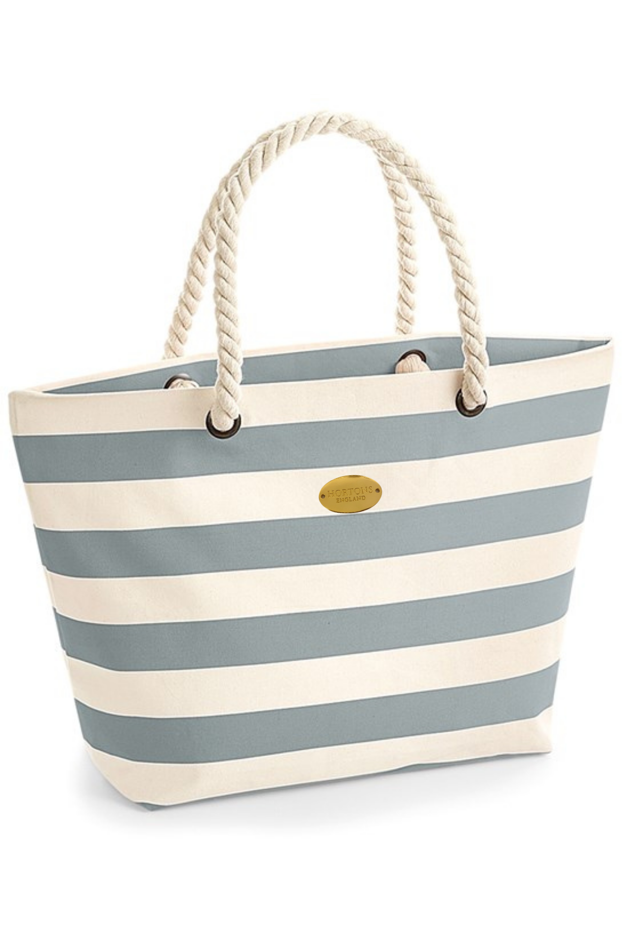Nautical Stripe Tote With Rope Handle