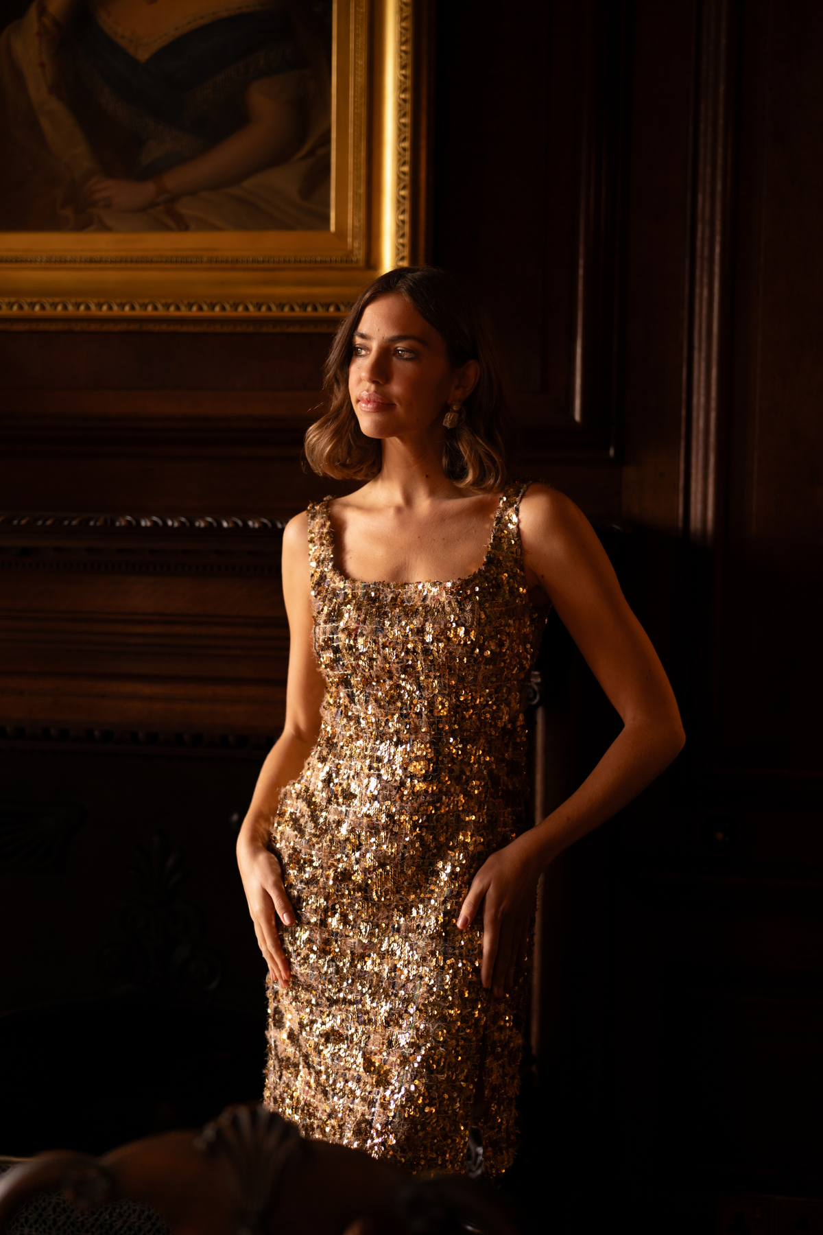 Aurora Gold Sequin Dress