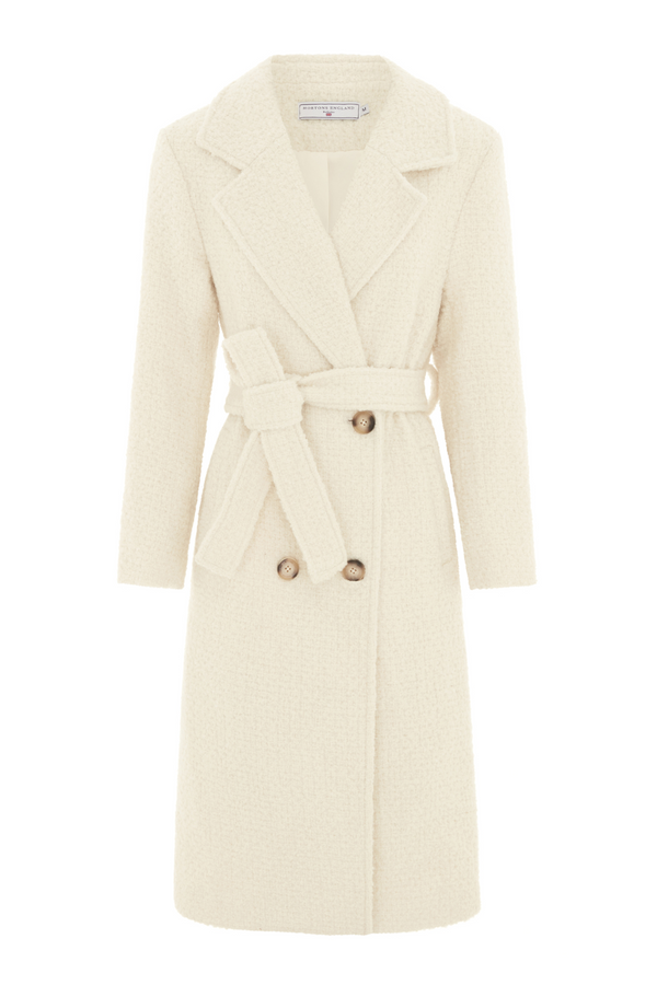 Highgrove Coat White Tweed