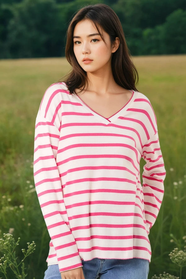 Sailor Stripe Sweater Pink