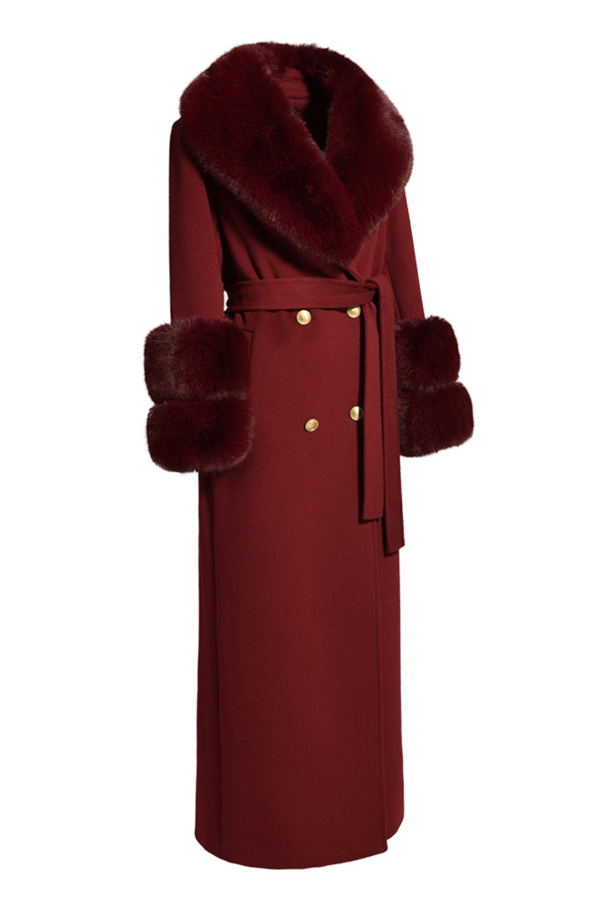 Mayfair Cashmere Coat Burgundy