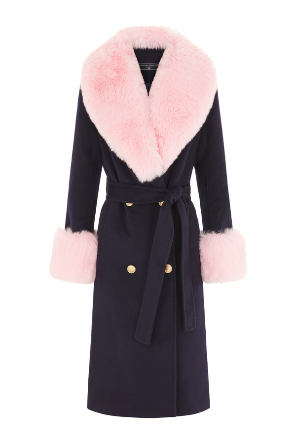 Belgravia Cashmere Coat Navy