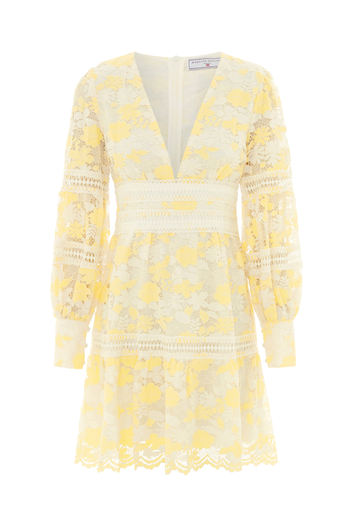 The Cabo Lace Mini Dress Yellow