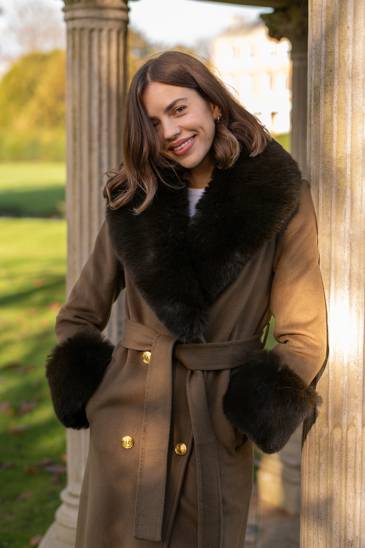 Richmond Cashmere Coat Olive