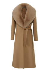 SAMPLE Windsor Cashmere Coat Tan Size 12, 14, 18