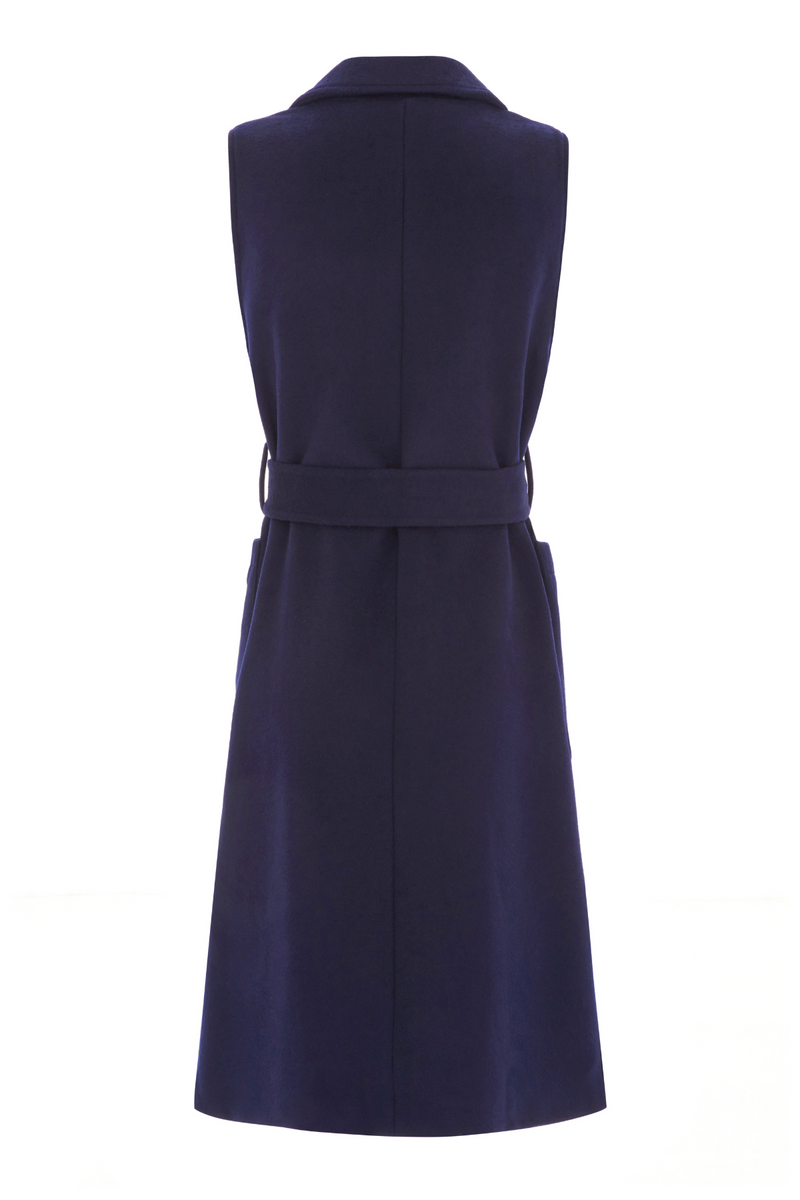 The Knightsbridge Sleeveless Coat Navy