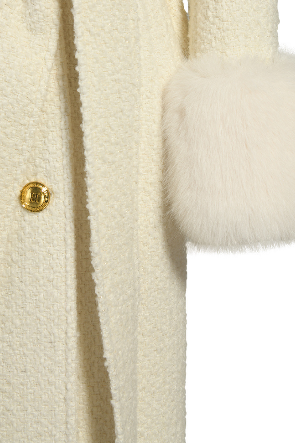 Mayfair Cashmere Coat White Tweed