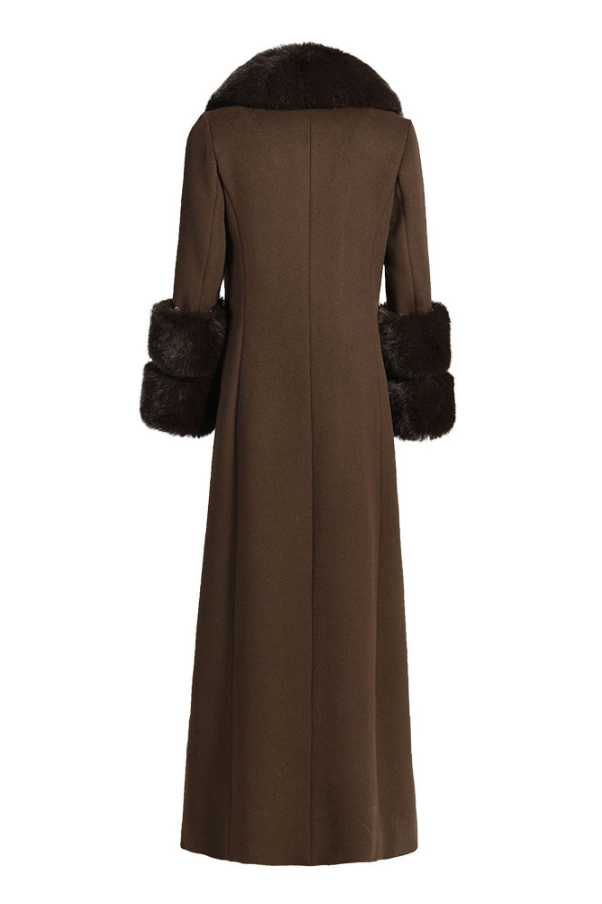 Huntington Cashmere Coat Chocolate Brown