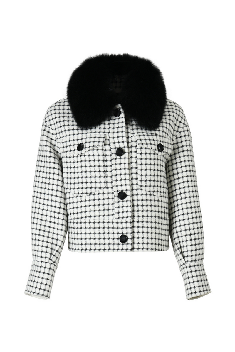 Hampstead Cashmere Jacket Black & White