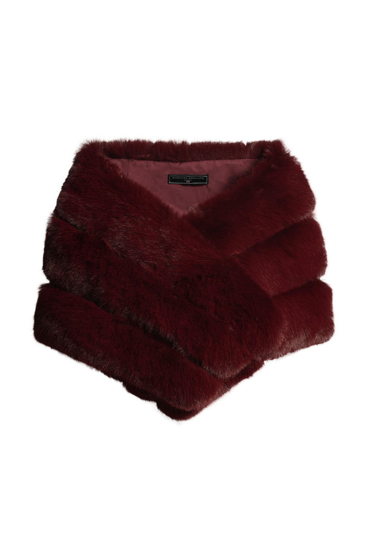 Burgundy Faux Fur Scarf