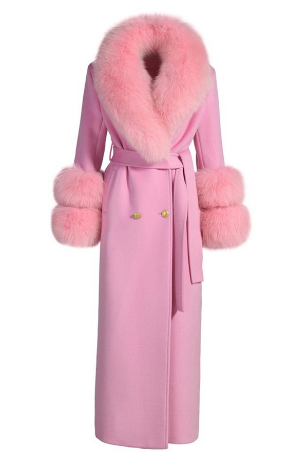 Mayfair Cashmere Coat Powder Pink