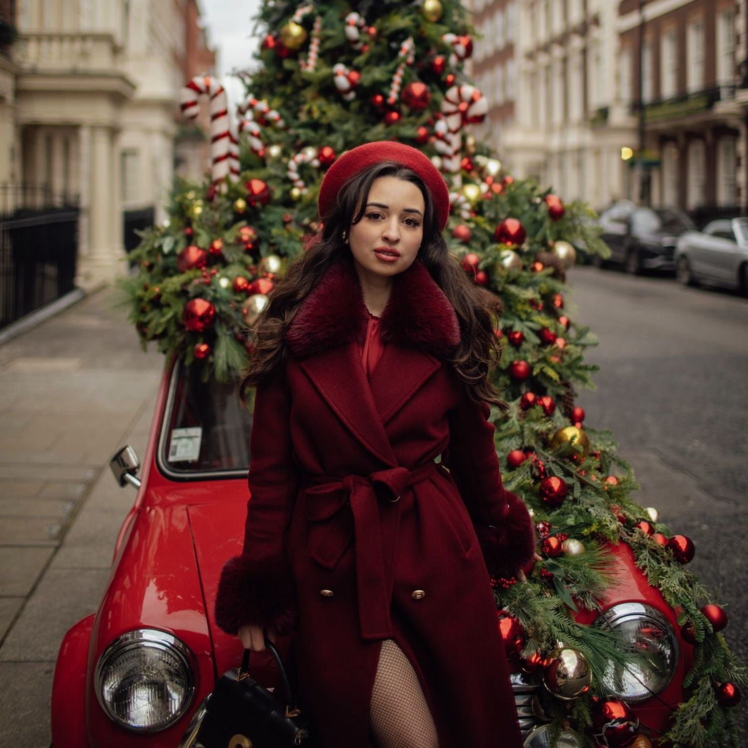 Buckingham Cashmere Coat Burgundy