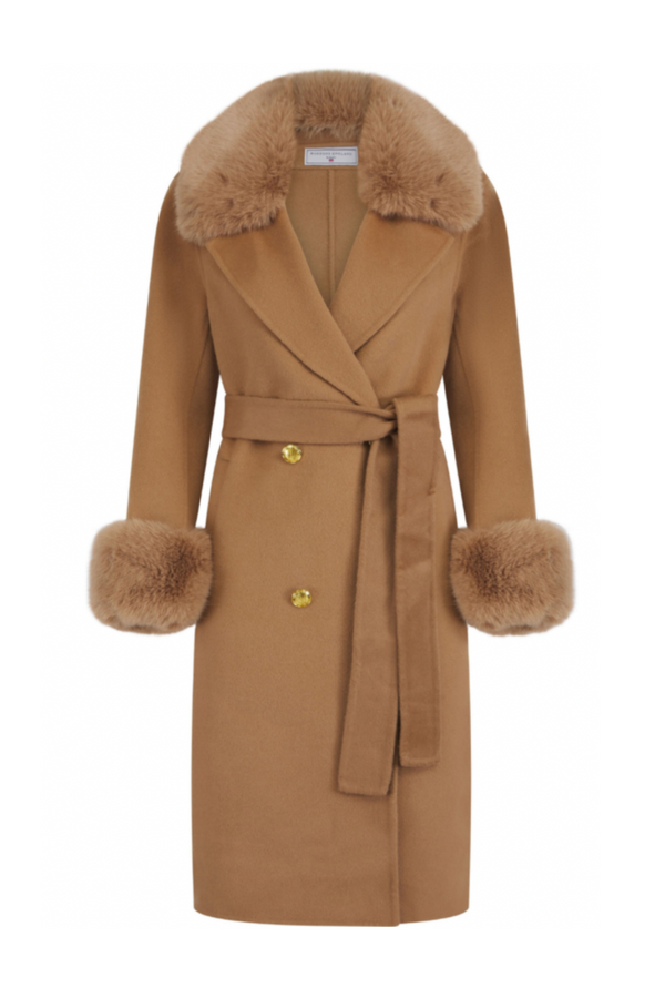 Buckingham Cashmere Coat Tan