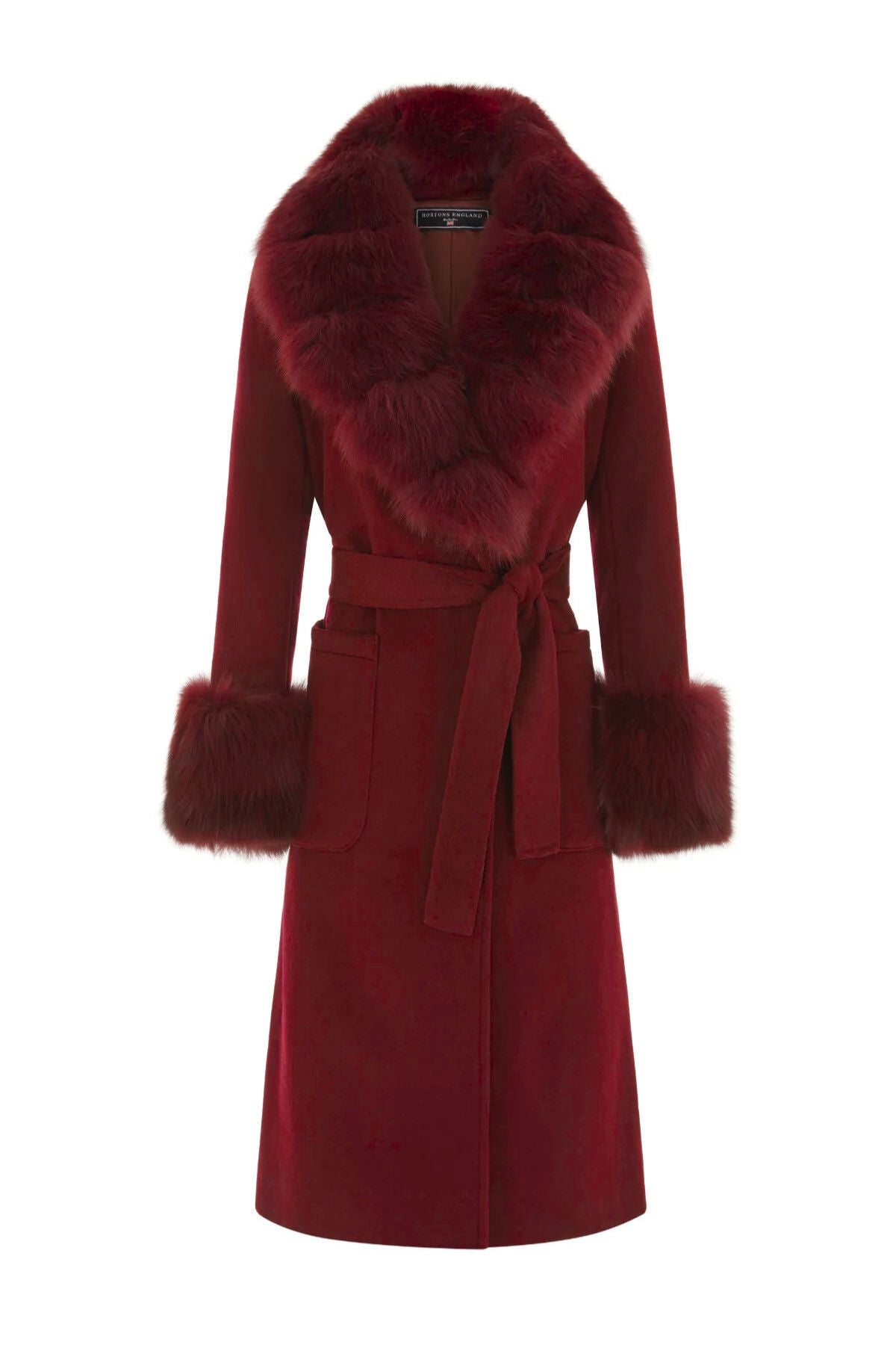 Beaufort Cashmere Coat Burgundy