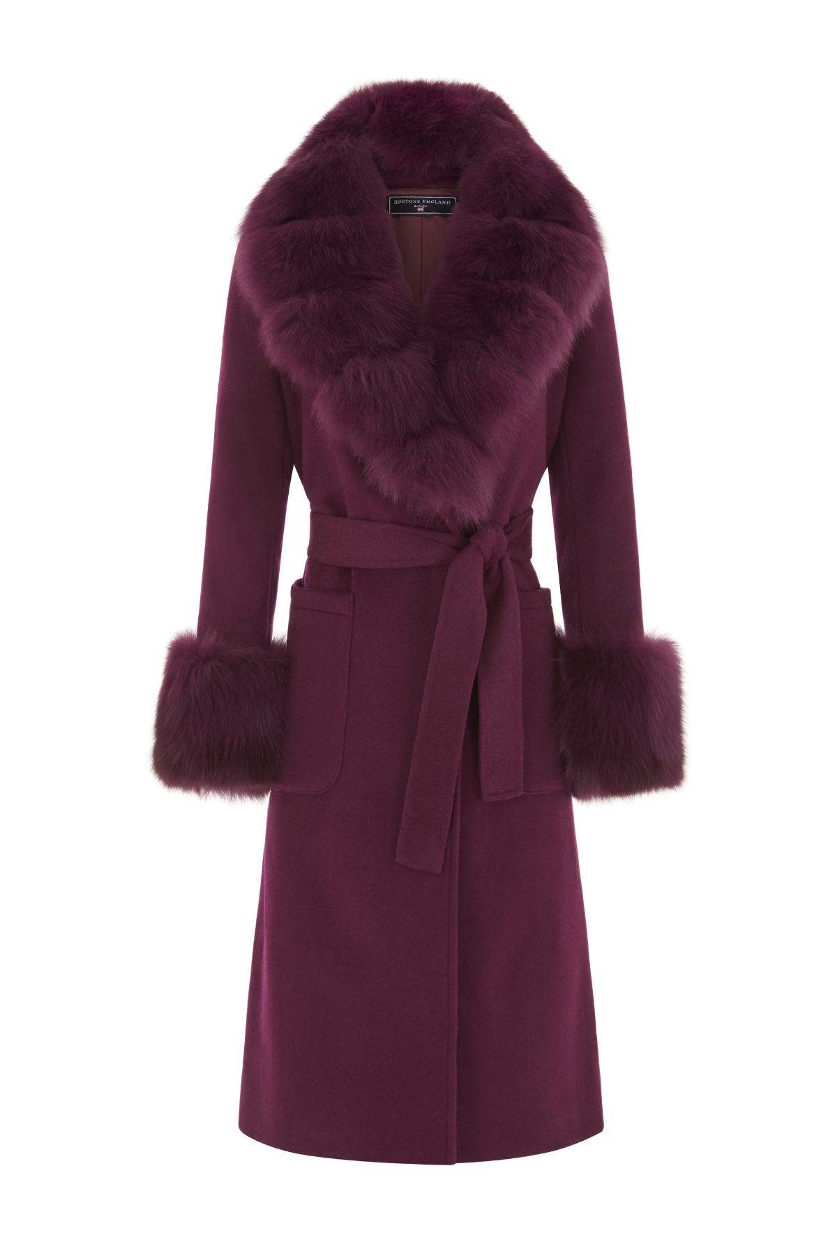 Beaufort Cashmere Coat Plum
