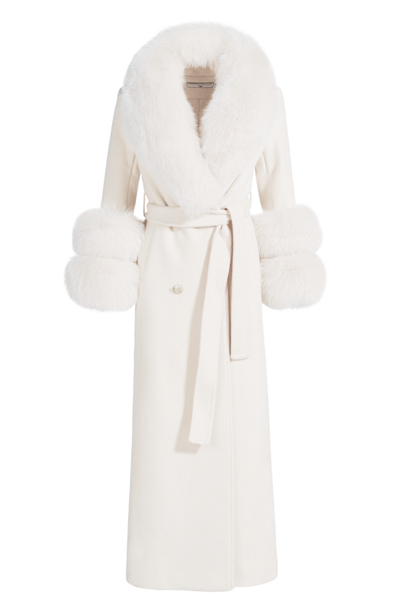 Mayfair Cashmere Coat White