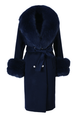 Belgravia Cashmere Coat Navy