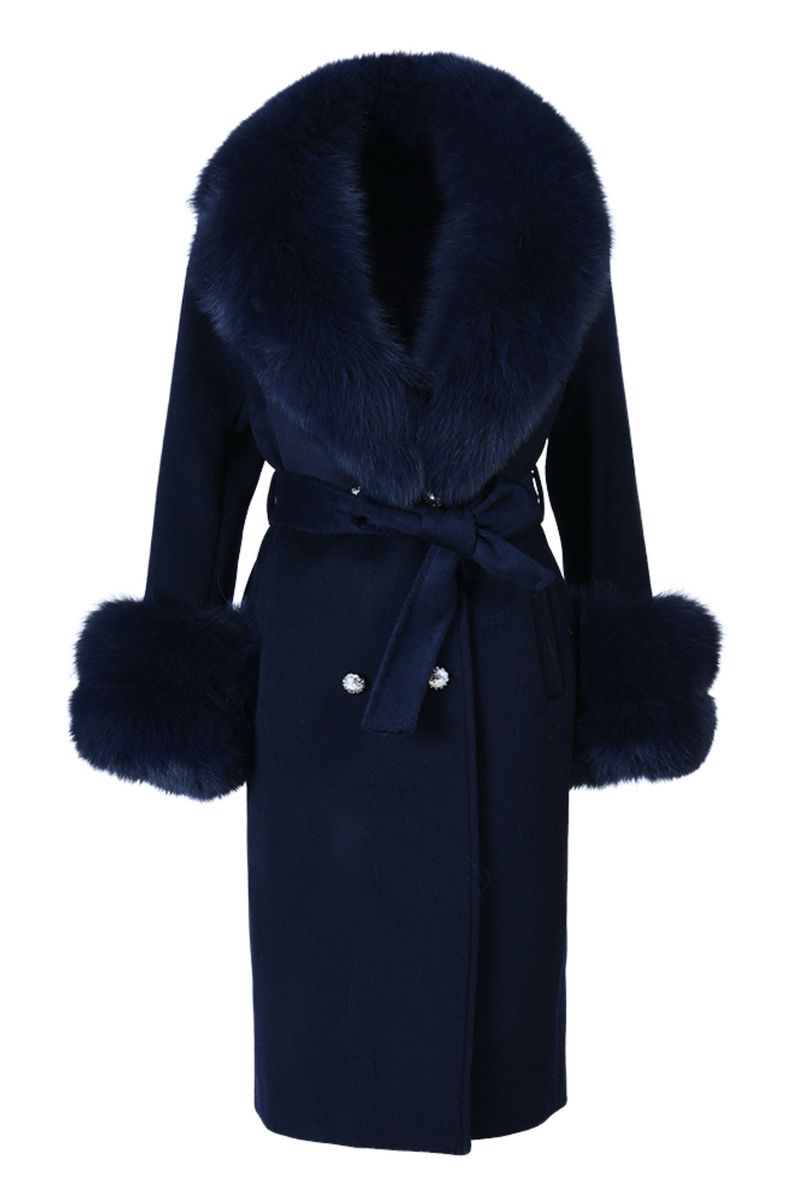 Belgravia Cashmere Coat Navy