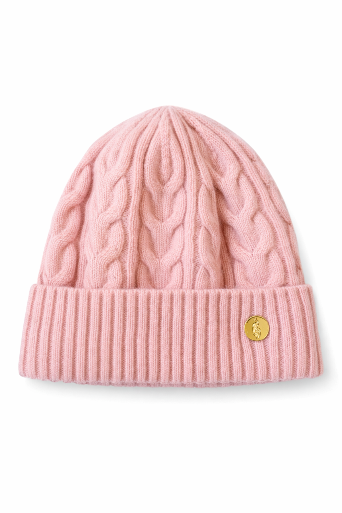 Pink Celtic Knit Beanie