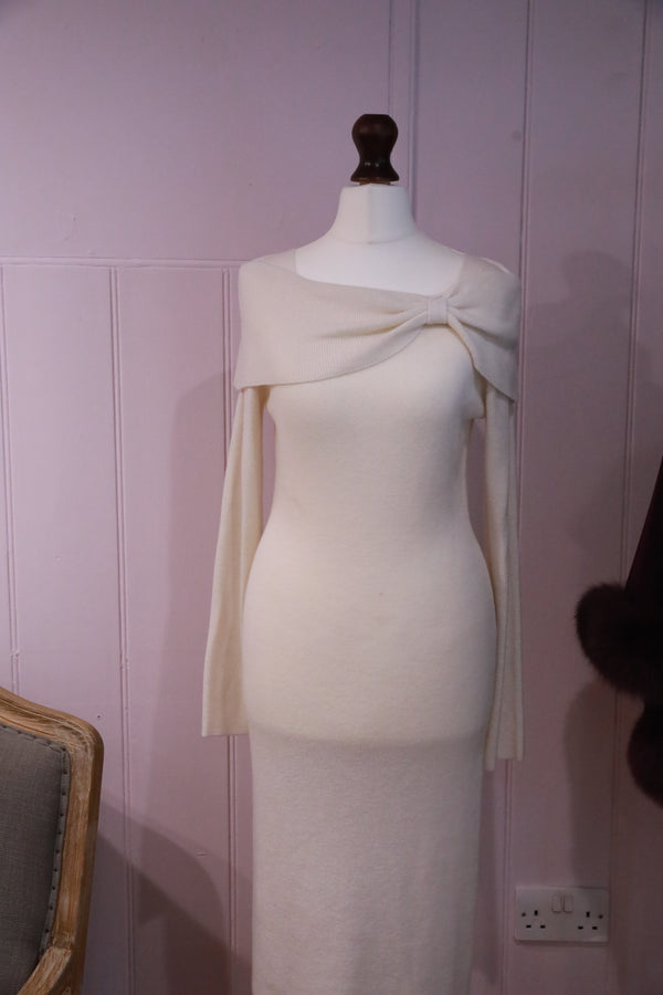 Wool Dress Cream - Size 10