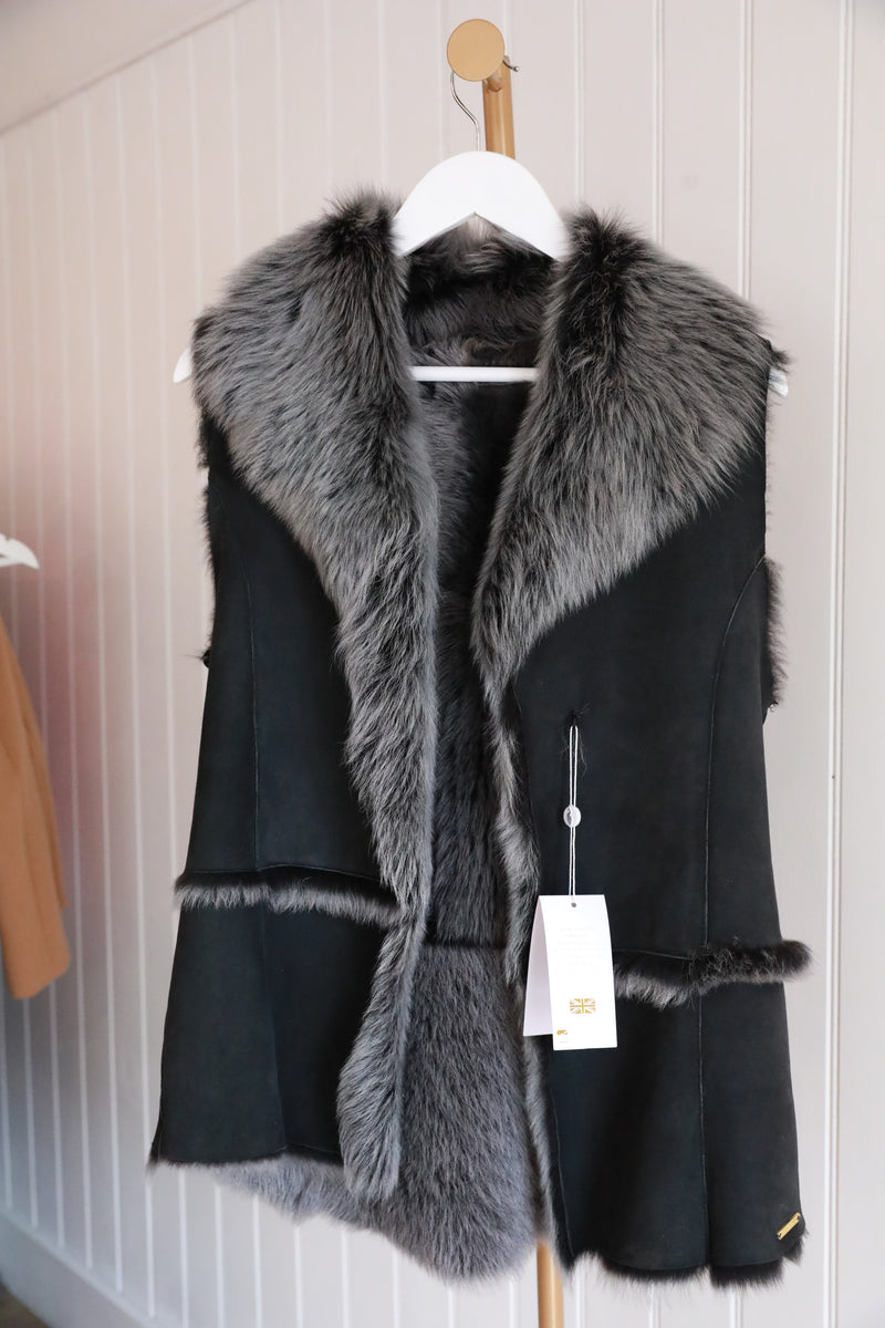 Toscana Gilet Black / Grey - size 10