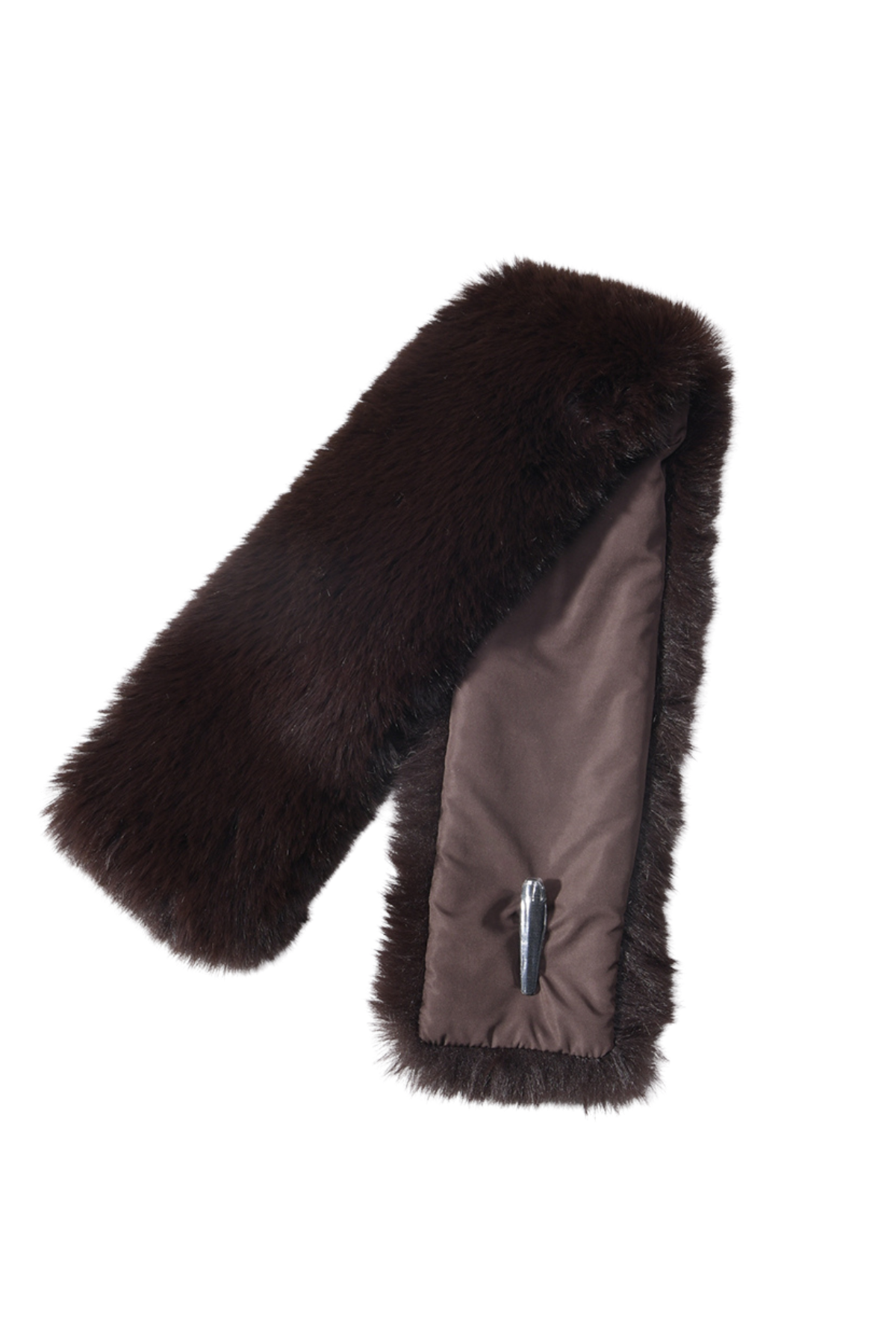 Chocolate Brown Faux Fur Small Scarf