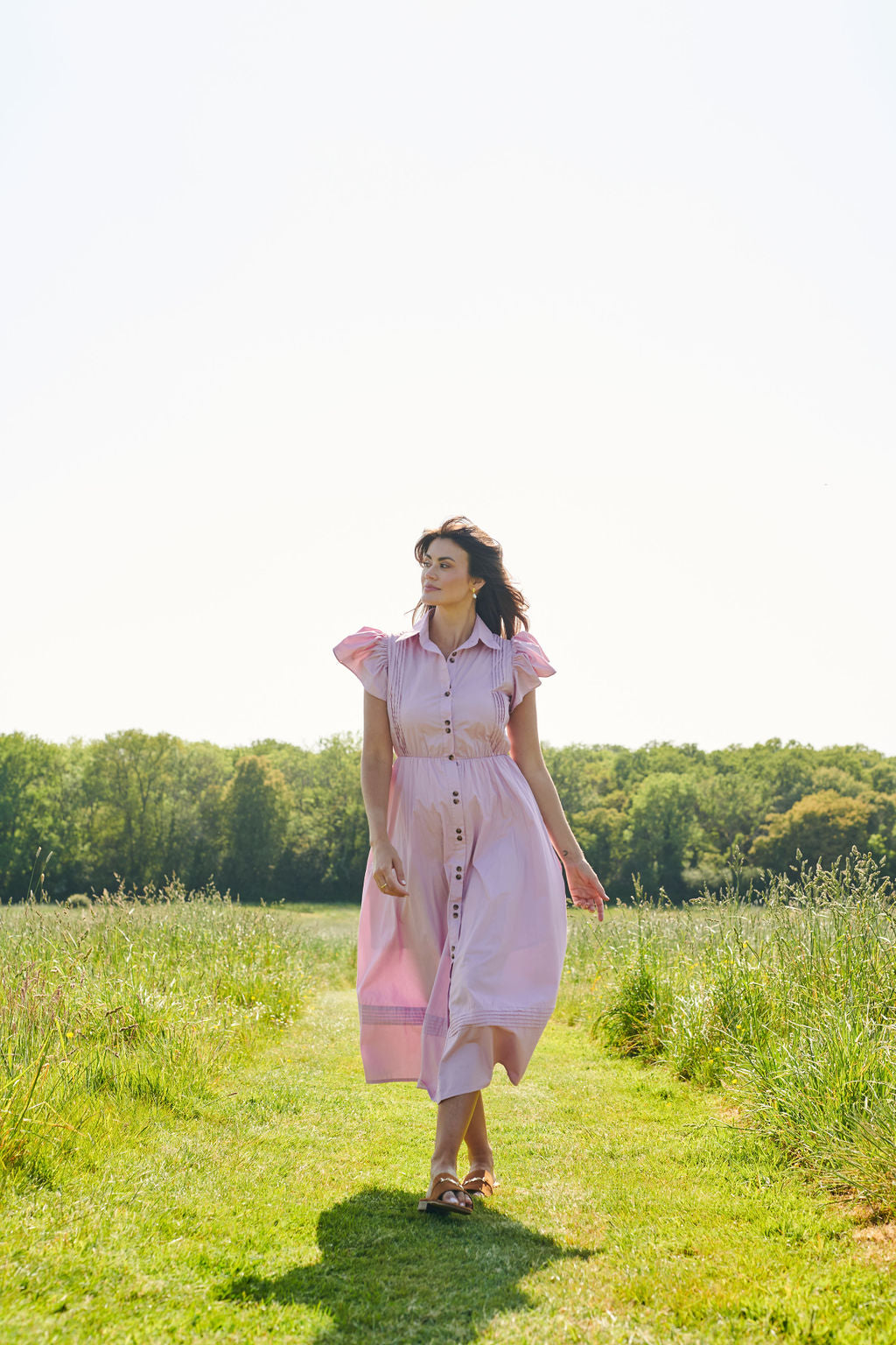 The Henley Maxi Dress Lilac
