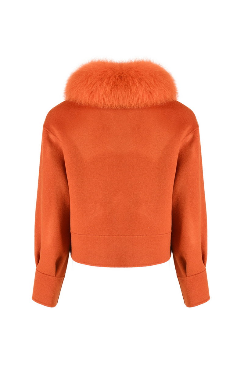 Hampstead Cashmere Jacket Sunset Orange