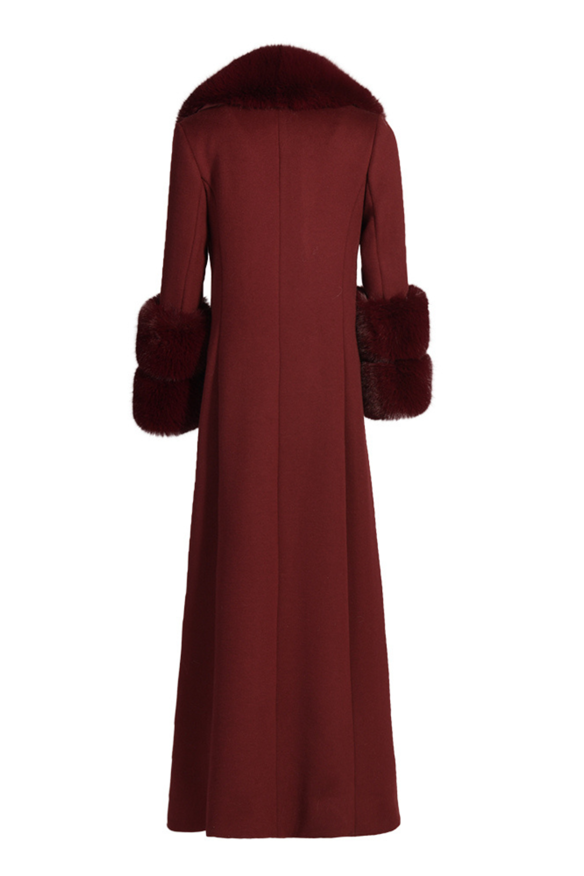 Huntington Cashmere Coat Burgundy