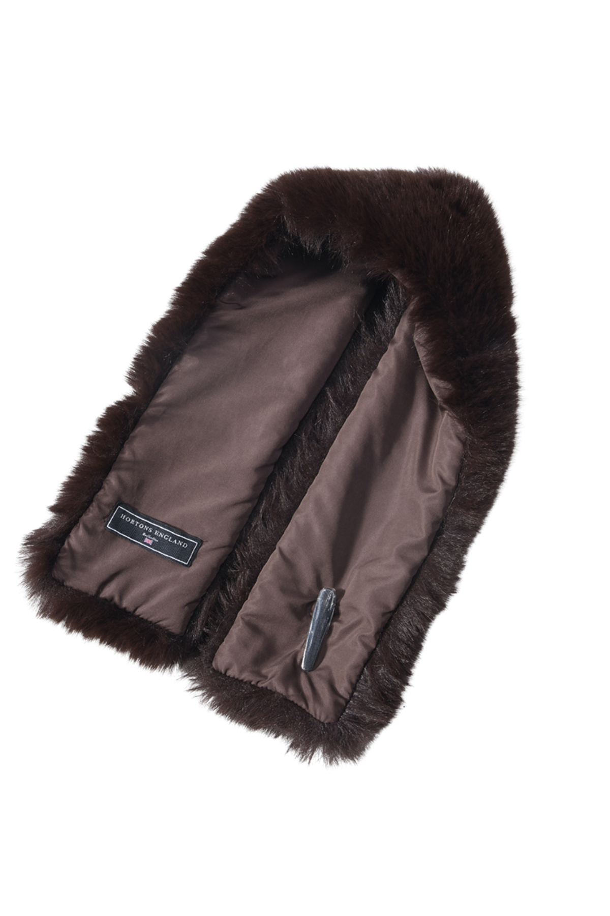 Chocolate Brown Faux Fur Small Scarf