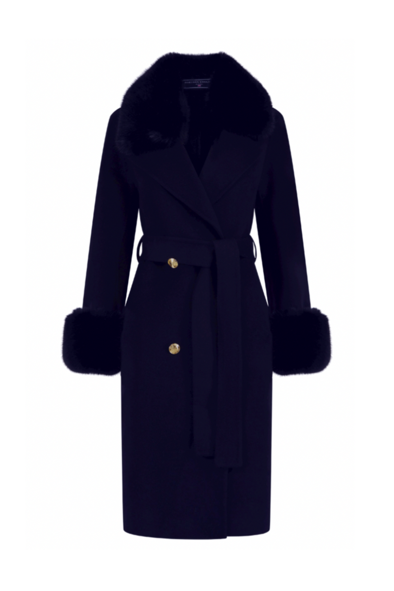 Buckingham Cashmere Coat Navy