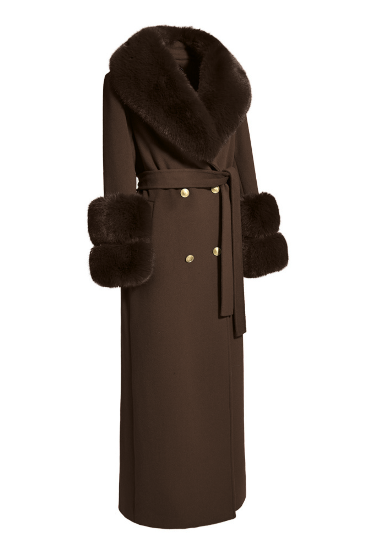 Mayfair Cashmere Coat Chocolate Brown