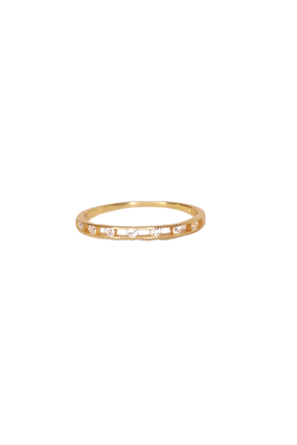 Gold Vermeil Dainty Double Band Ring