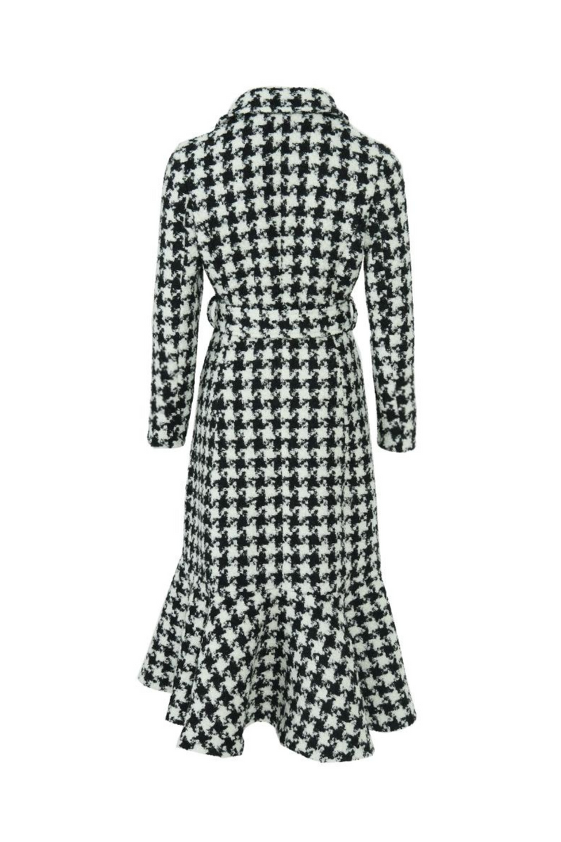 Westminster Cashmere Peplum Coat Houndstooth