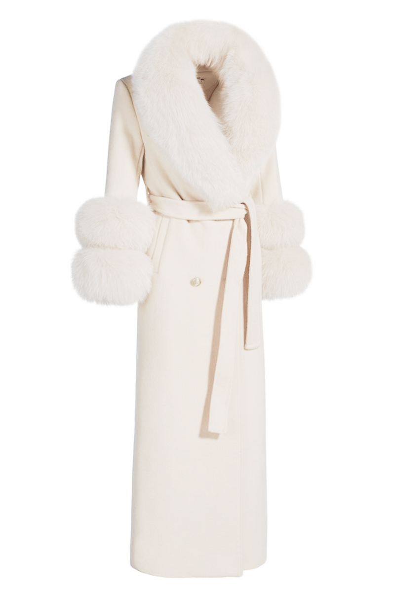 Mayfair Cashmere Coat White