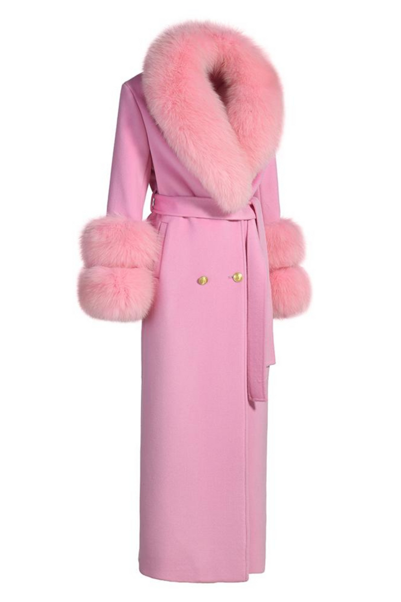 Mayfair Cashmere Coat Powder Pink