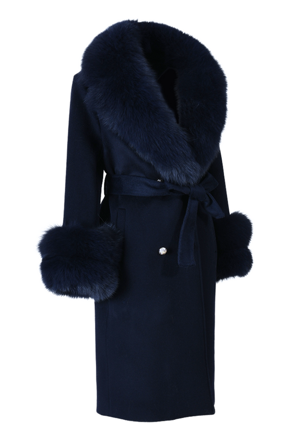 Belgravia Cashmere Coat Navy