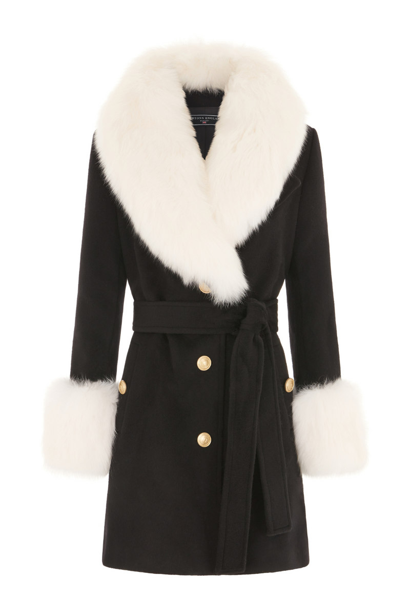 Buckingham Mini Cashmere Coat Black