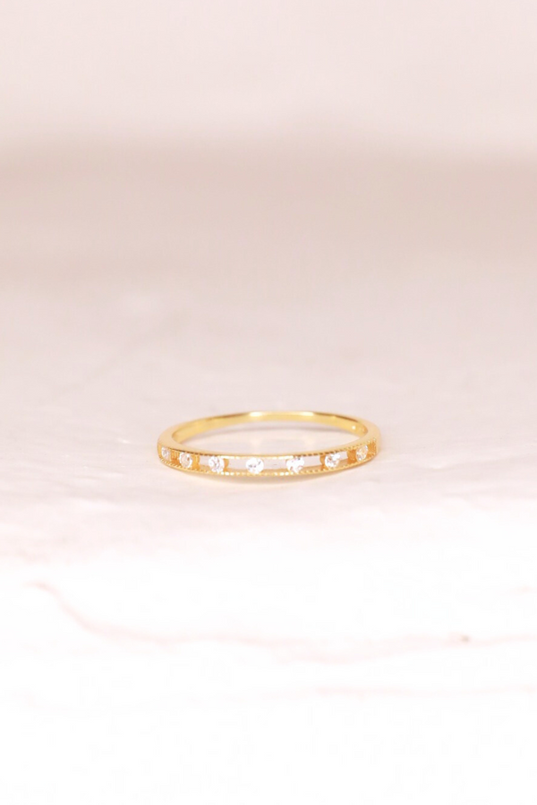 Gold Vermeil Dainty Double Band Ring