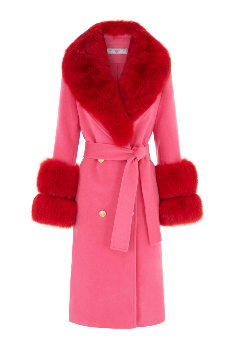 Belgravia Cashmere Coat Hot Pink