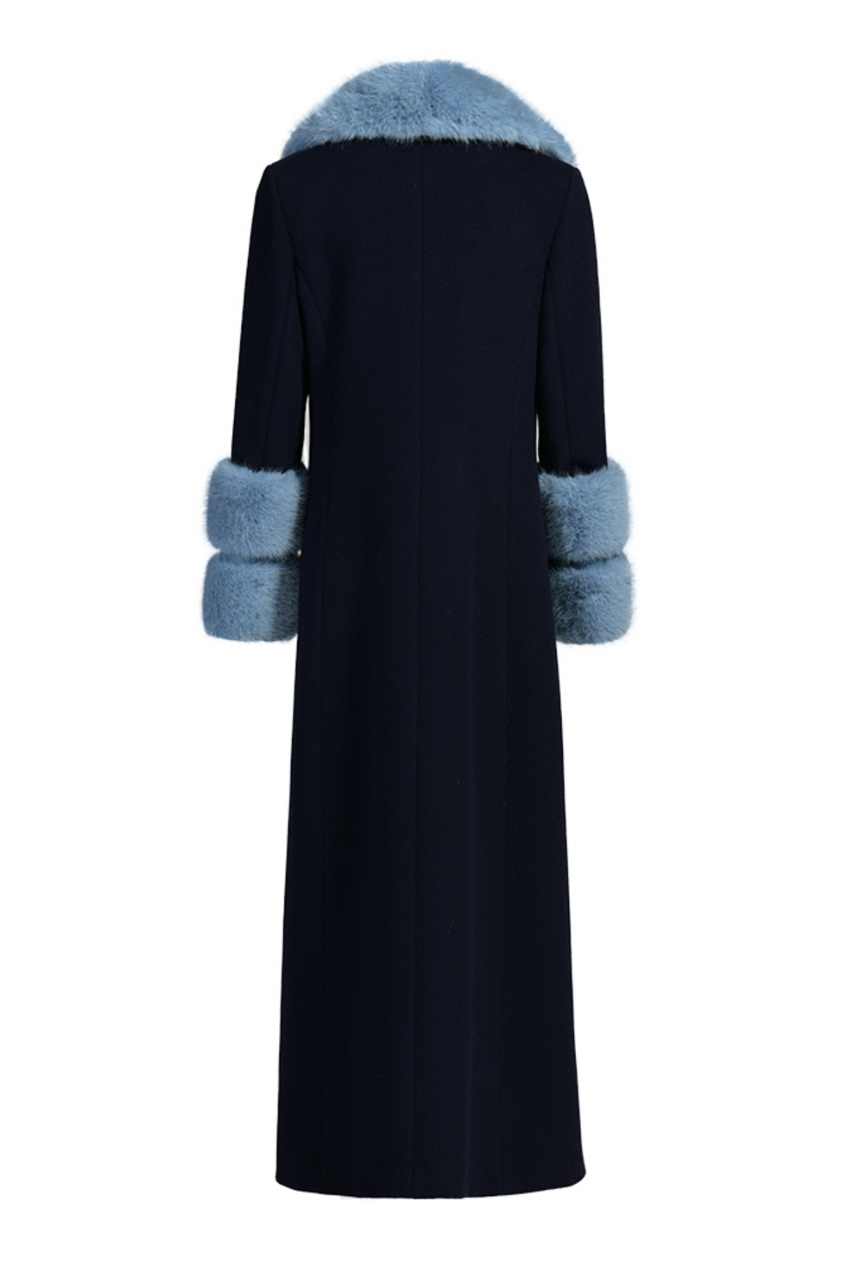 Huntington Cashmere Coat Navy & Blue